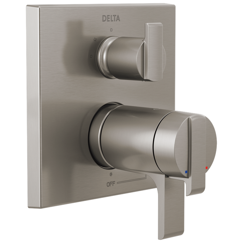 Delta Ara® Angular Modern TempAssure® 17T Series Valve Trim with 3-Setting Integrated Diverter