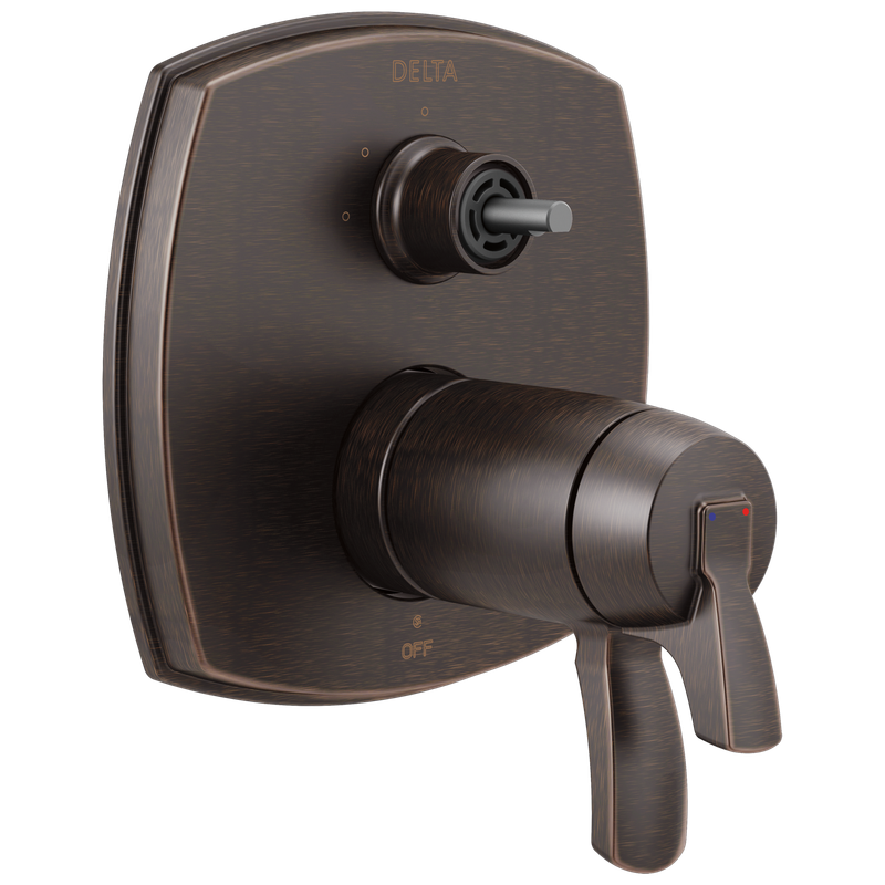 Delta Stryke® 17 Thermostatic Integrated Diverter Trim with Three Function Diverter Less Diverter Handle