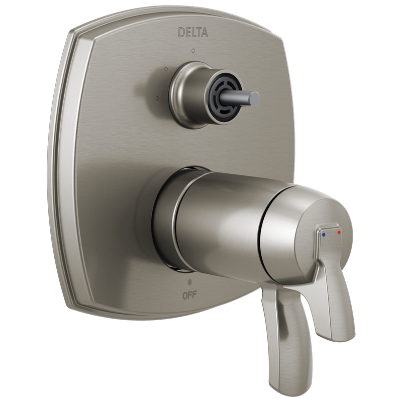 Delta Stryke® 17 Thermostatic Integrated Diverter Trim with Three Function Diverter Less Diverter Handle