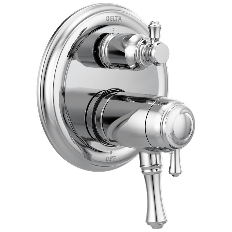 Delta Cassidy® Traditional 2-Handle TempAssure® 17T Series Valve Trim with 3-Setting Integrated Diverter