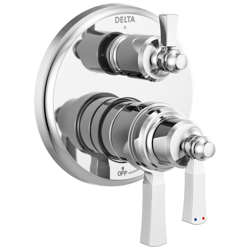 Delta Dorval™ Traditional 2-Handle Monitor 17T Series Valve Trim with 6 Setting Diverter