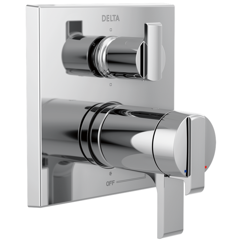 Delta Ara® Angular Modern TempAssure® 17T Series Valve Trim with 6-Setting Integrated Diverter