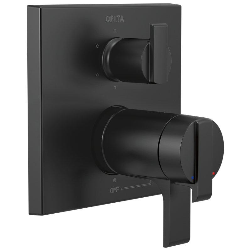 Delta Ara® Angular Modern TempAssure® 17T Series Valve Trim with 6-Setting Integrated Diverter