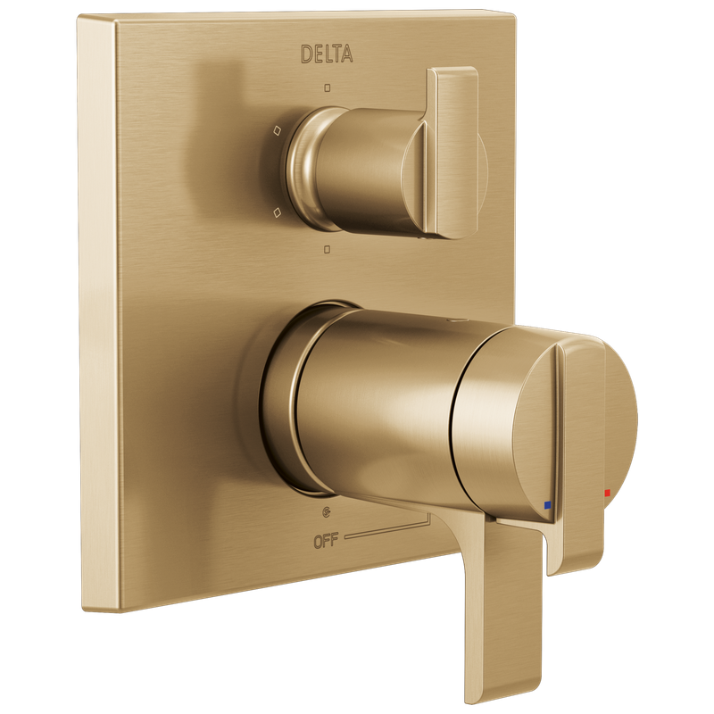 Delta Ara® Angular Modern TempAssure® 17T Series Valve Trim with 6-Setting Integrated Diverter