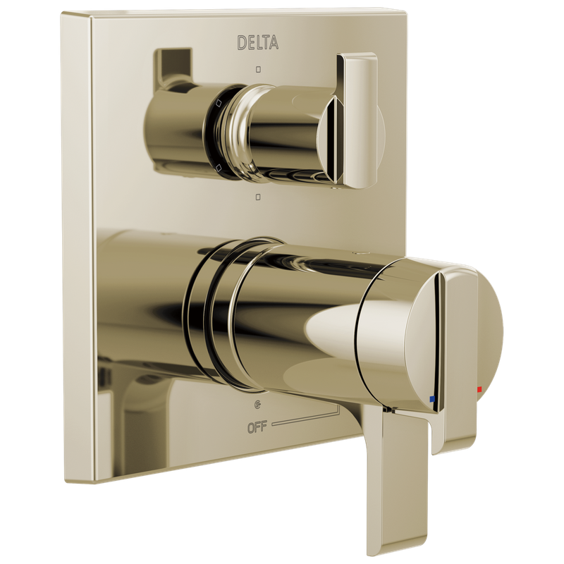 Delta Ara® Angular Modern TempAssure® 17T Series Valve Trim with 6-Setting Integrated Diverter
