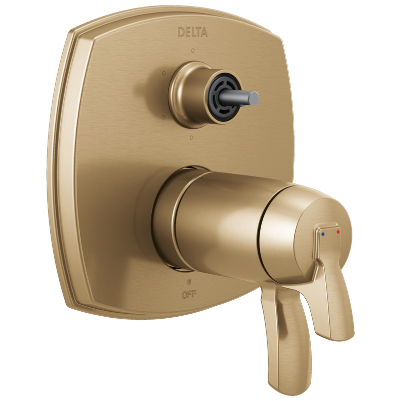 Delta Stryke® 17 Thermostatic Integrated Diverter Trim with Six Function Diverter Less Diverter Handle