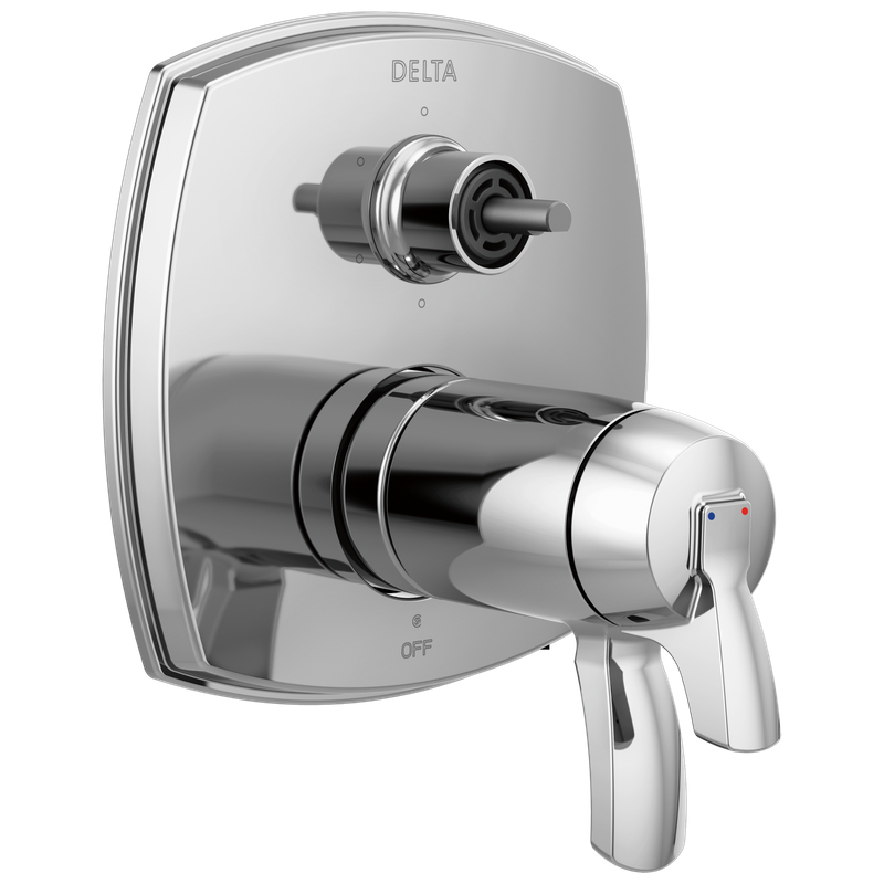 Delta Stryke® 17 Thermostatic Integrated Diverter Trim with Six Function Diverter Less Diverter Handle