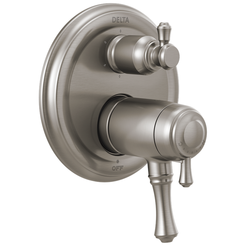 Delta Cassidy® Traditional 2-Handle TempAssure® 17T Series Valve Trim with 6-Setting Integrated Diverter