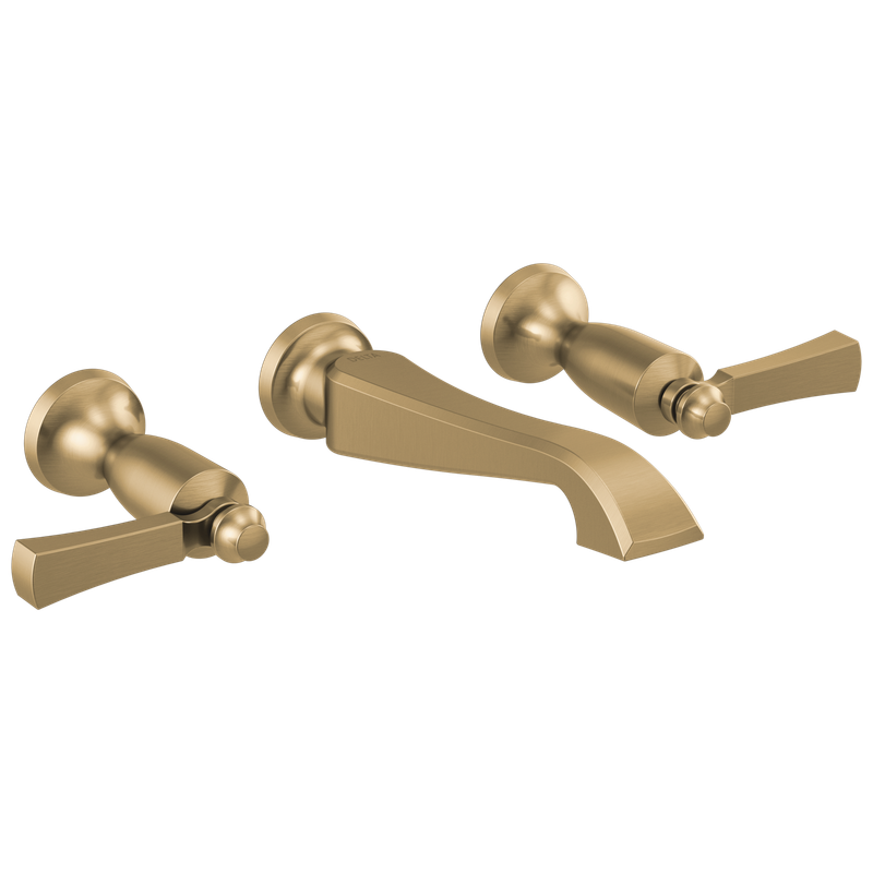 Delta Dorval™ Two Handle Wall Mount Bathroom Faucet Trim Only
