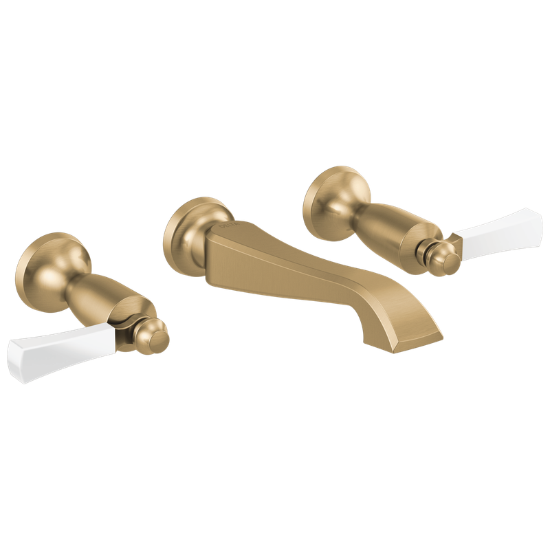Delta Dorval™ Two Handle Wall Mount Bathroom Faucet Trim Only