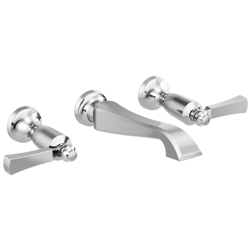 Delta Dorval™ Two Handle Wall Mount Bathroom Faucet Trim Only