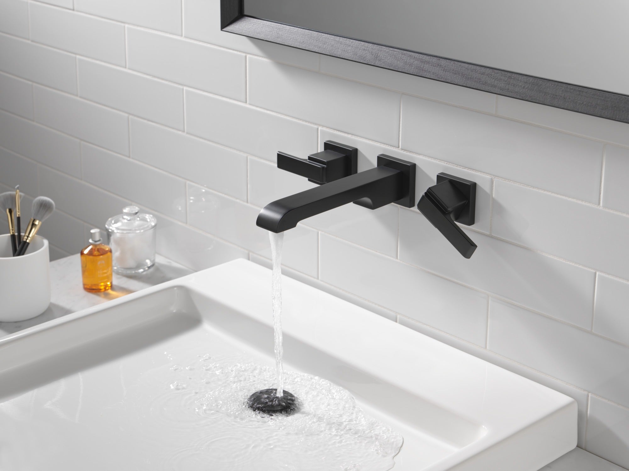 Delta Ara® Two Handle Wall Mount Bathroom Faucet Trim