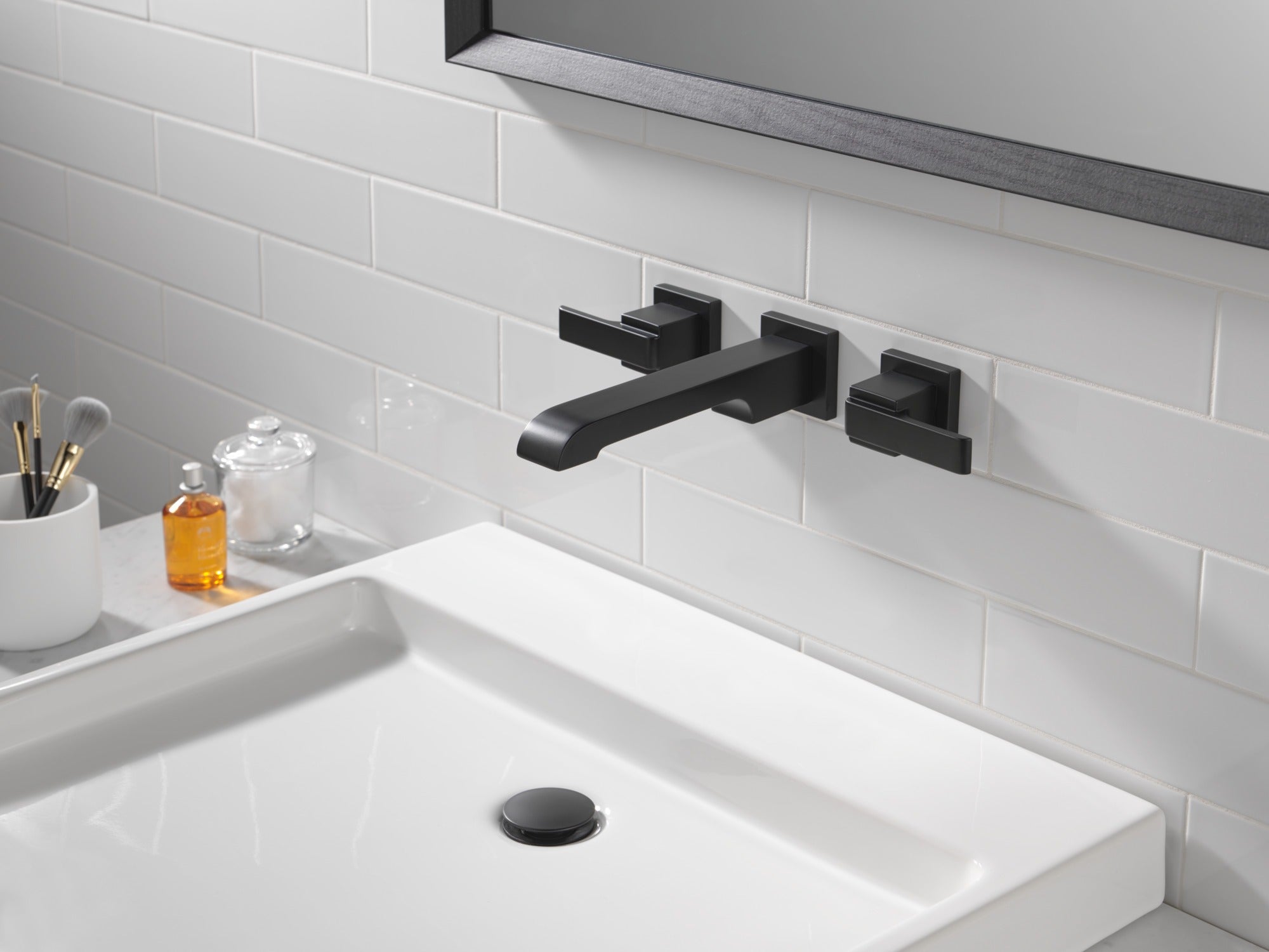 Delta Ara® Two Handle Wall Mount Bathroom Faucet Trim