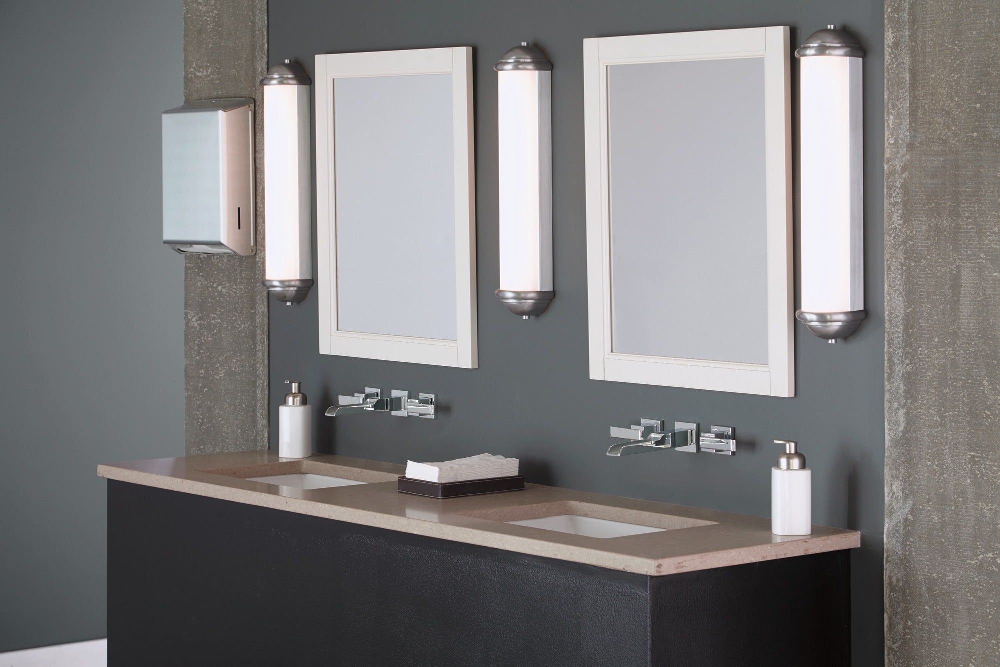 Delta Ara® Two Handle Wall Mount Channel Bathroom Faucet Trim