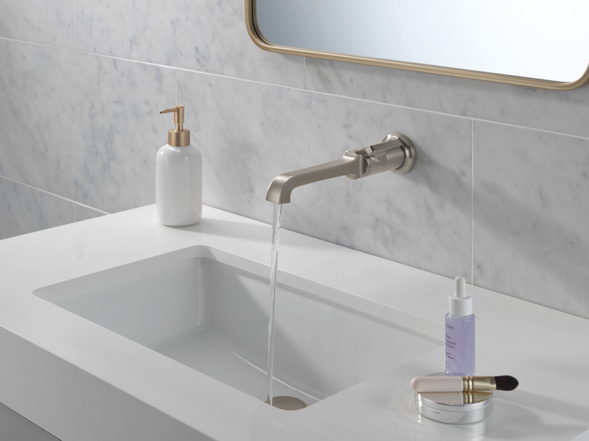 Delta Tetra™ Single Handle Wall Mount Bathroom Faucet Trim