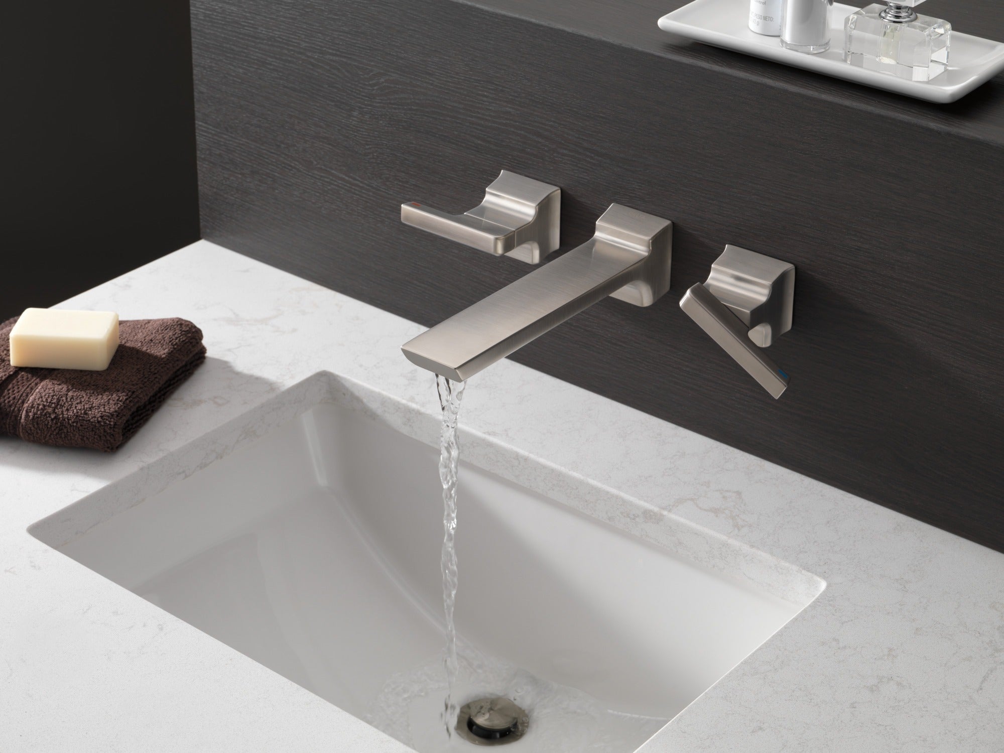 Delta Pivotal® Two Handle Wall Mount Bathroom Faucet Trim