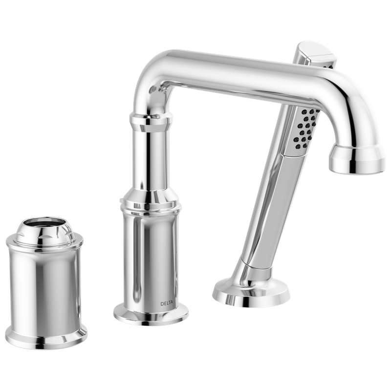 Delta Broderick® Three Hole Roman Tub Trim with Hand Shower - Less Handle