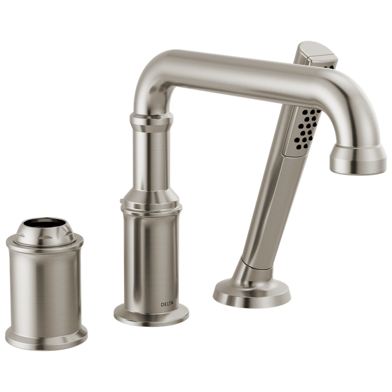 Delta Broderick® Three Hole Roman Tub Trim with Hand Shower - Less Handle