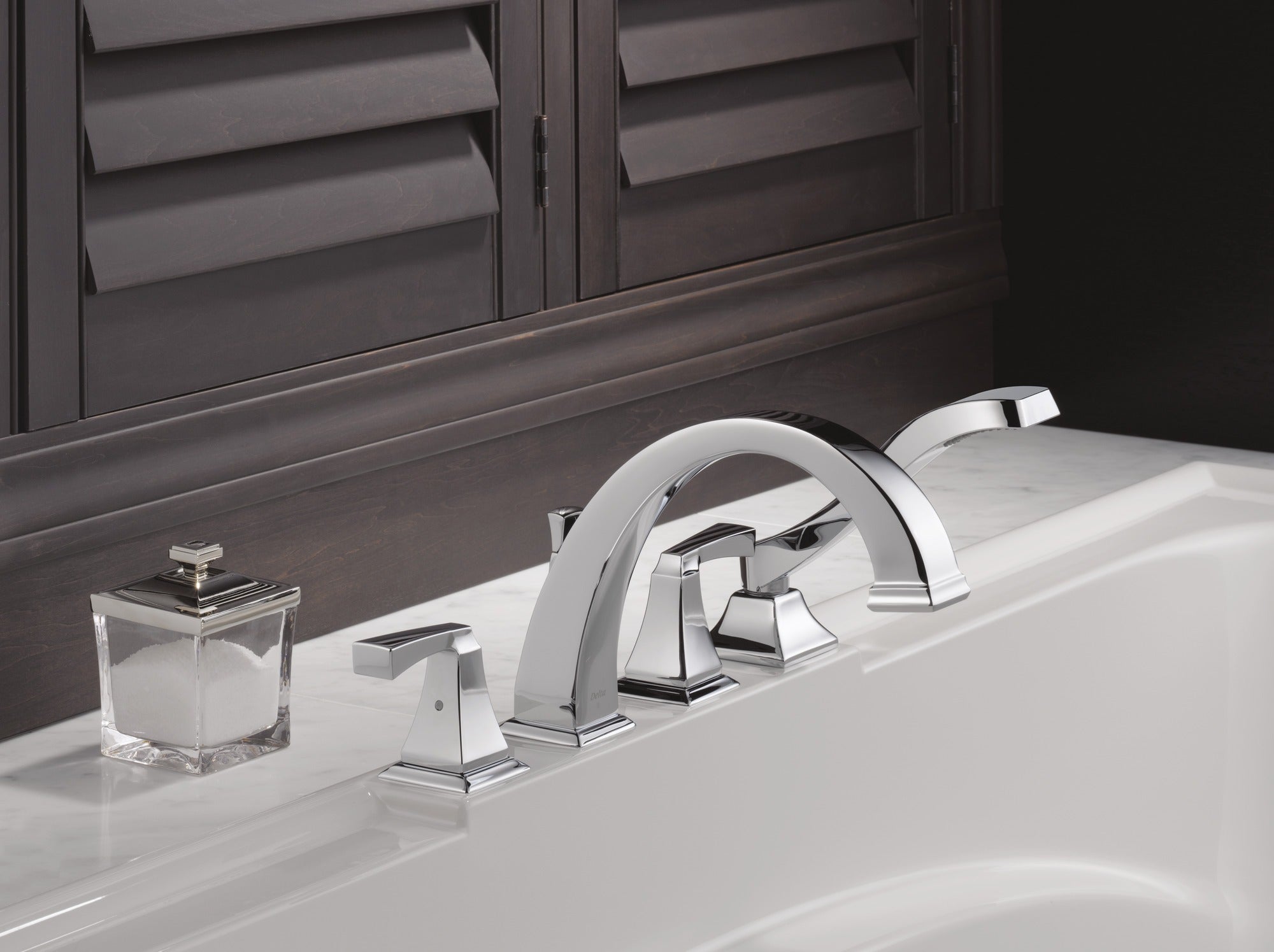 Delta Dryden™ Roman Tub with Hand Shower Trim