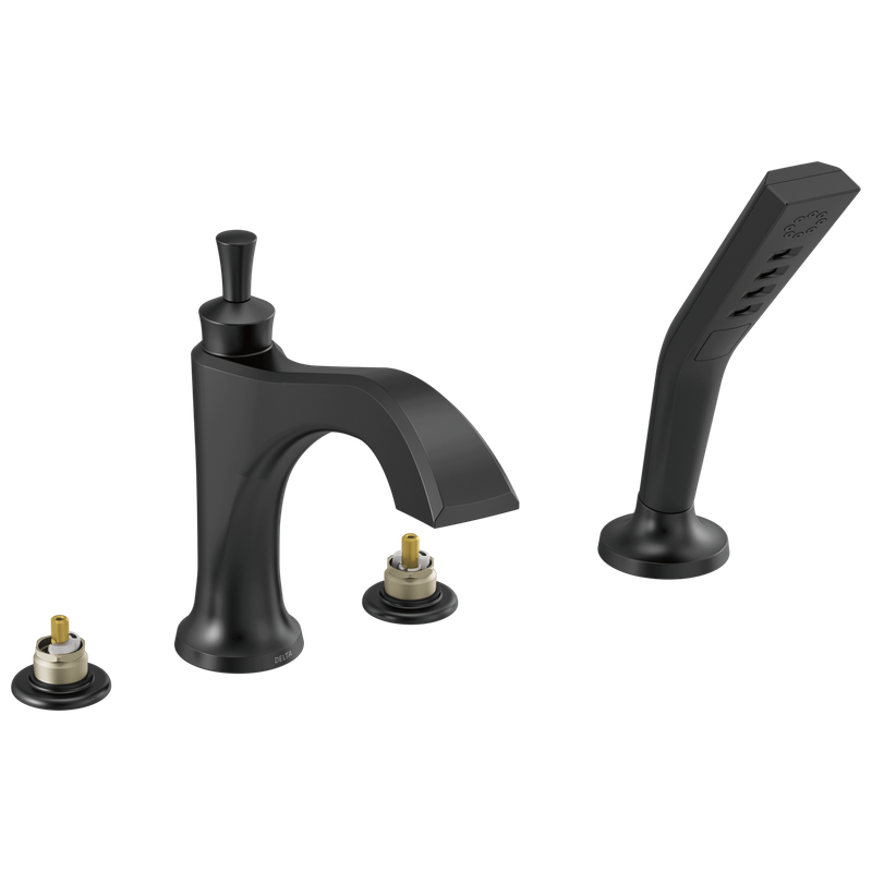 Delta Dorval™ Roman Tub with Hand Shower Trim - Less Handles