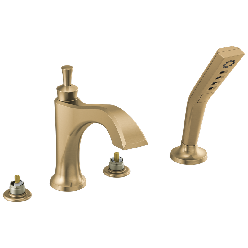 Delta Dorval™ Roman Tub with Hand Shower Trim - Less Handles