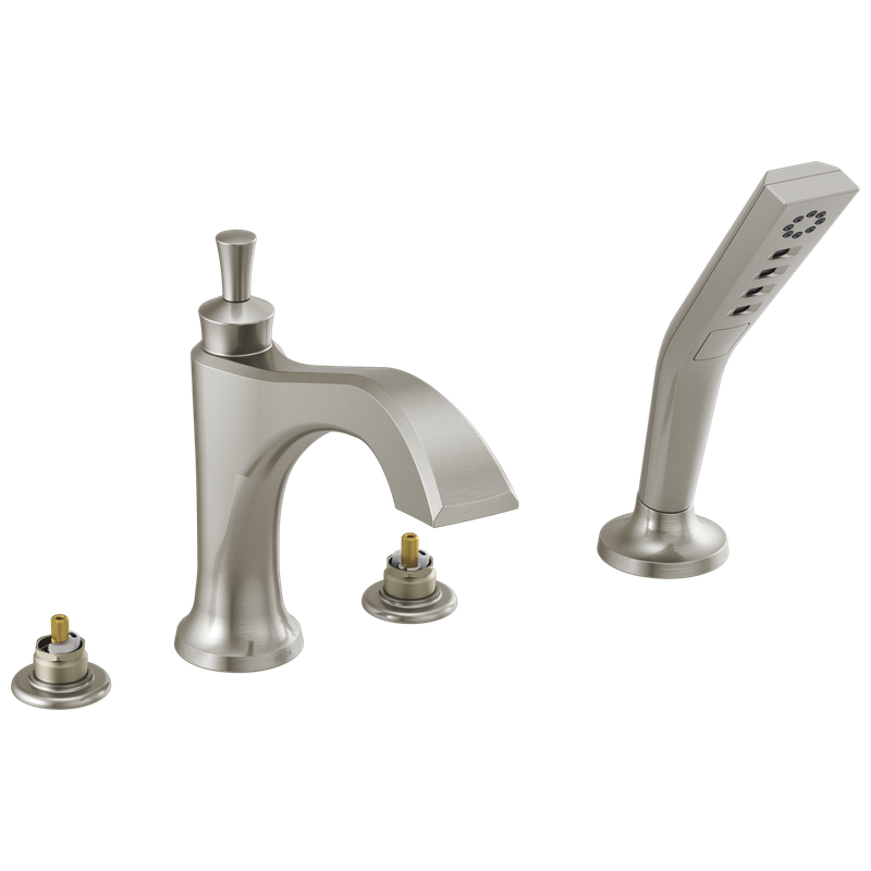 Delta Dorval™ Roman Tub with Hand Shower Trim - Less Handles