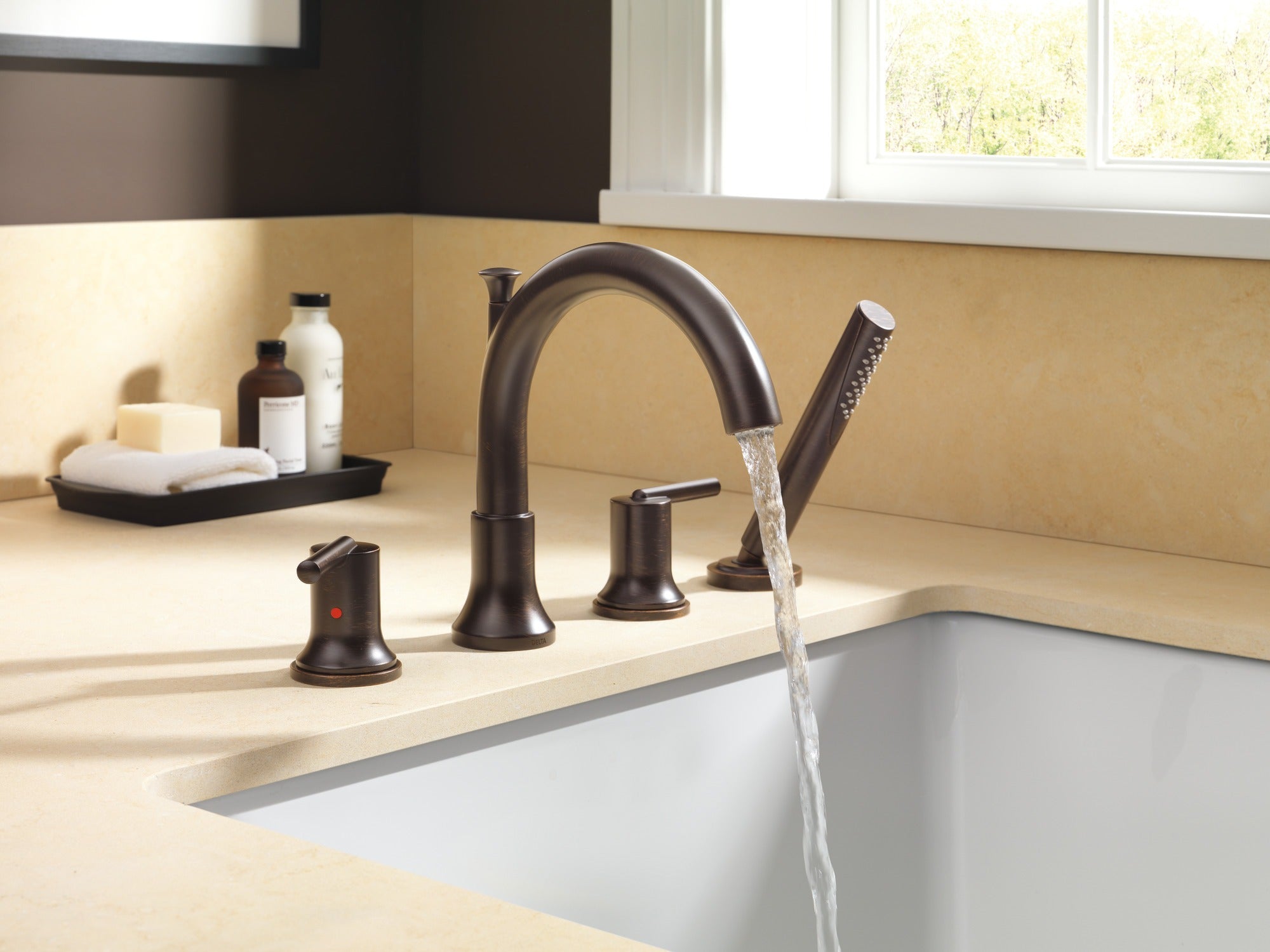 Delta Trinsic® Roman Tub with Hand Shower Trim