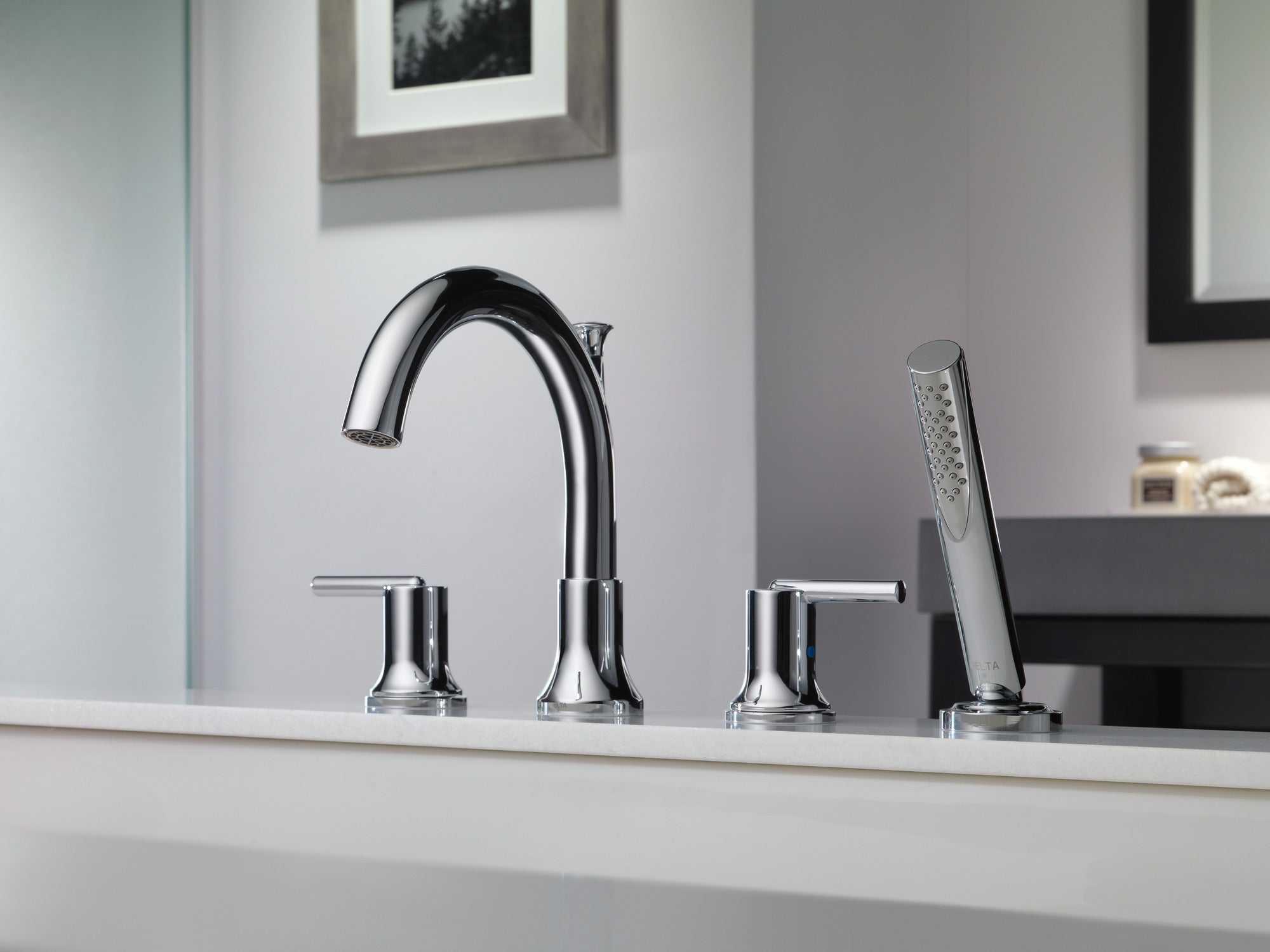 Delta Trinsic® Roman Tub with Hand Shower Trim