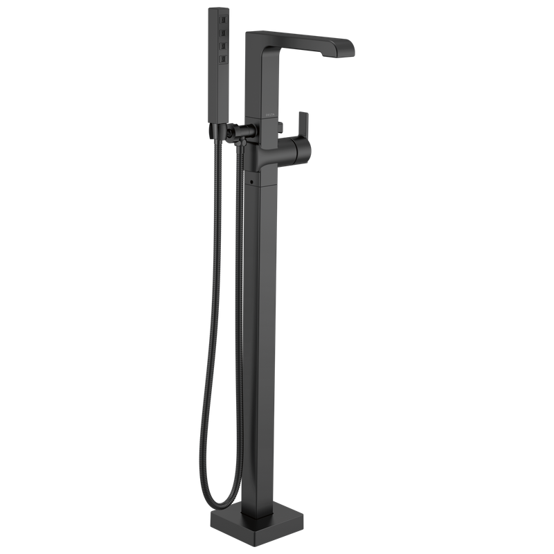 Delta Ara® Single Handle Floor Mount Tub Filler Trim with Hand Shower