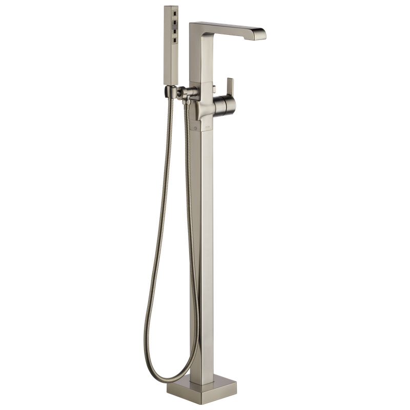 Delta Ara® Single Handle Floor Mount Tub Filler Trim with Hand Shower