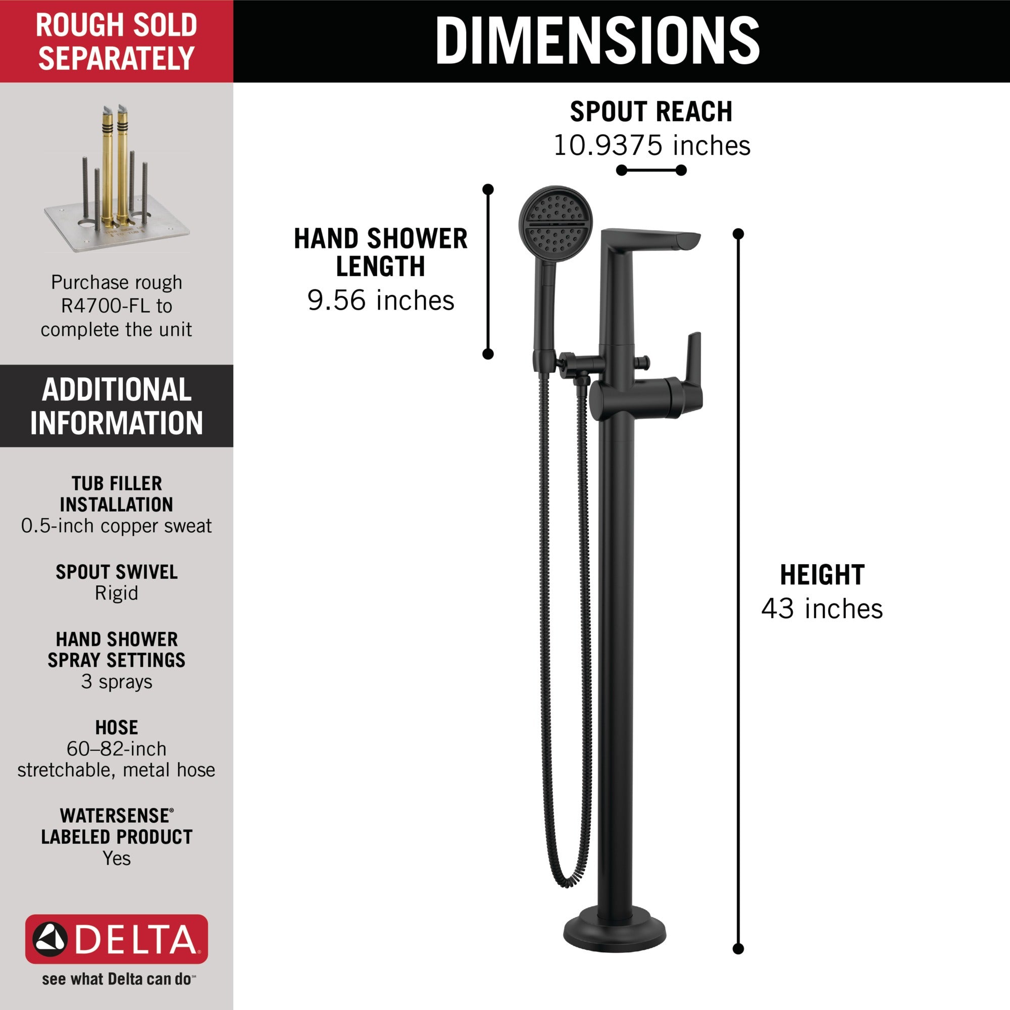 Delta Galeon™ Free Standing Tub Filler
