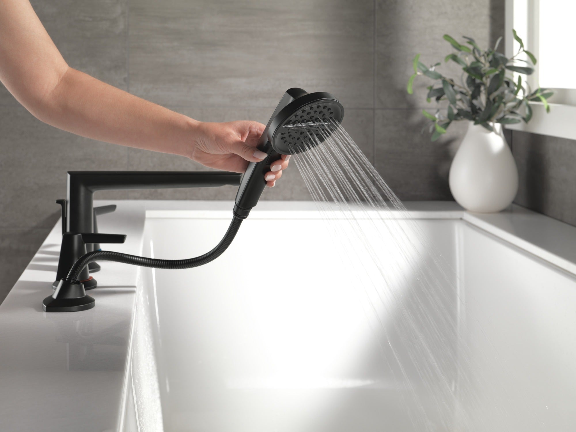 Delta Galeon™ 4-Hole Roman Tub Trim with Hand Shower