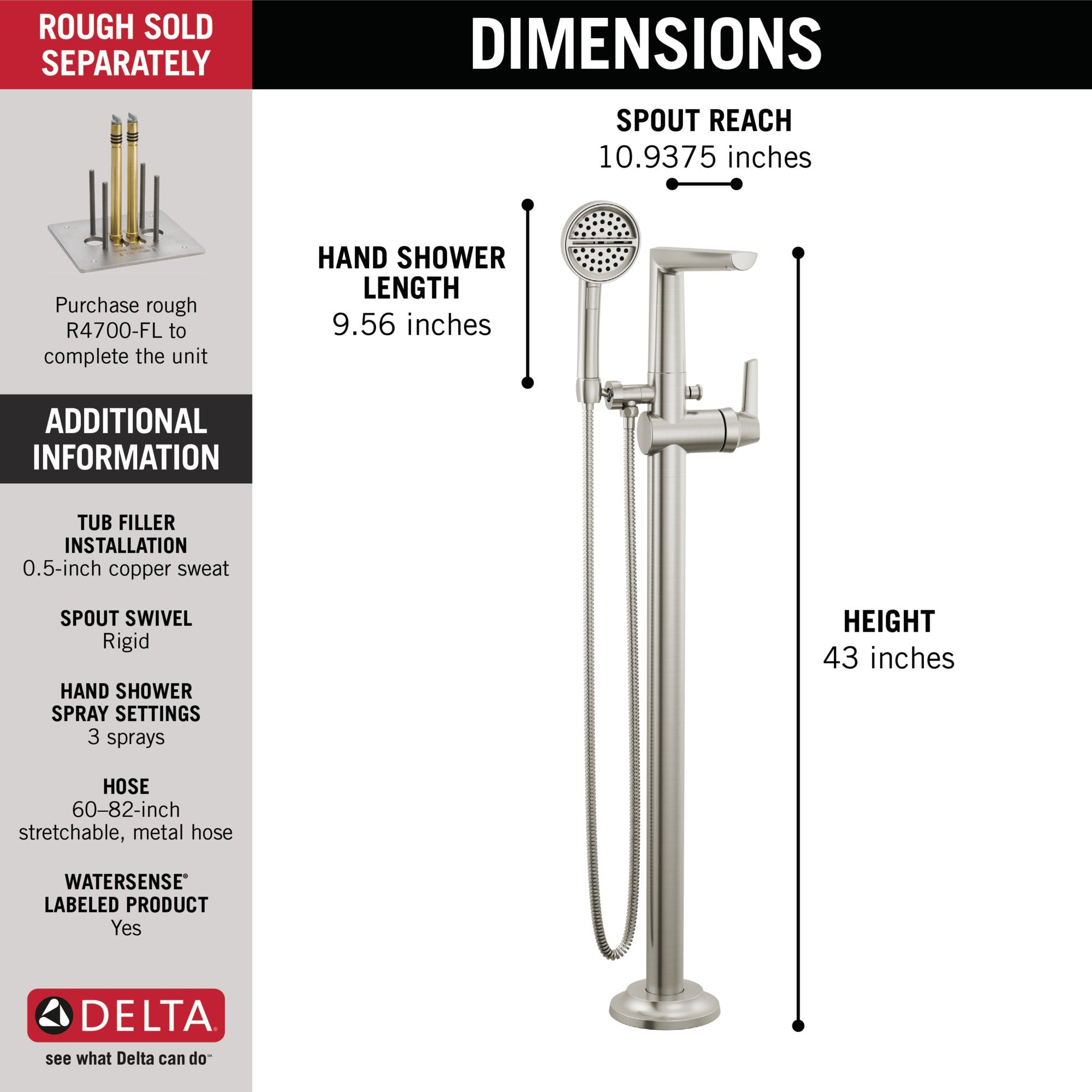 Delta Galeon™ Free Standing Tub Filler