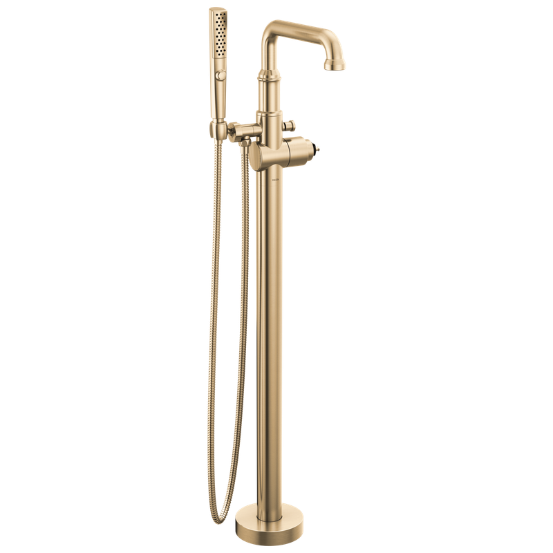 Delta Broderick® Floor Mount Tub Filler Trim- Less Handle