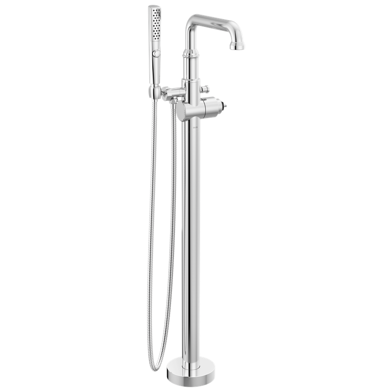 Delta Broderick® Floor Mount Tub Filler Trim- Less Handle