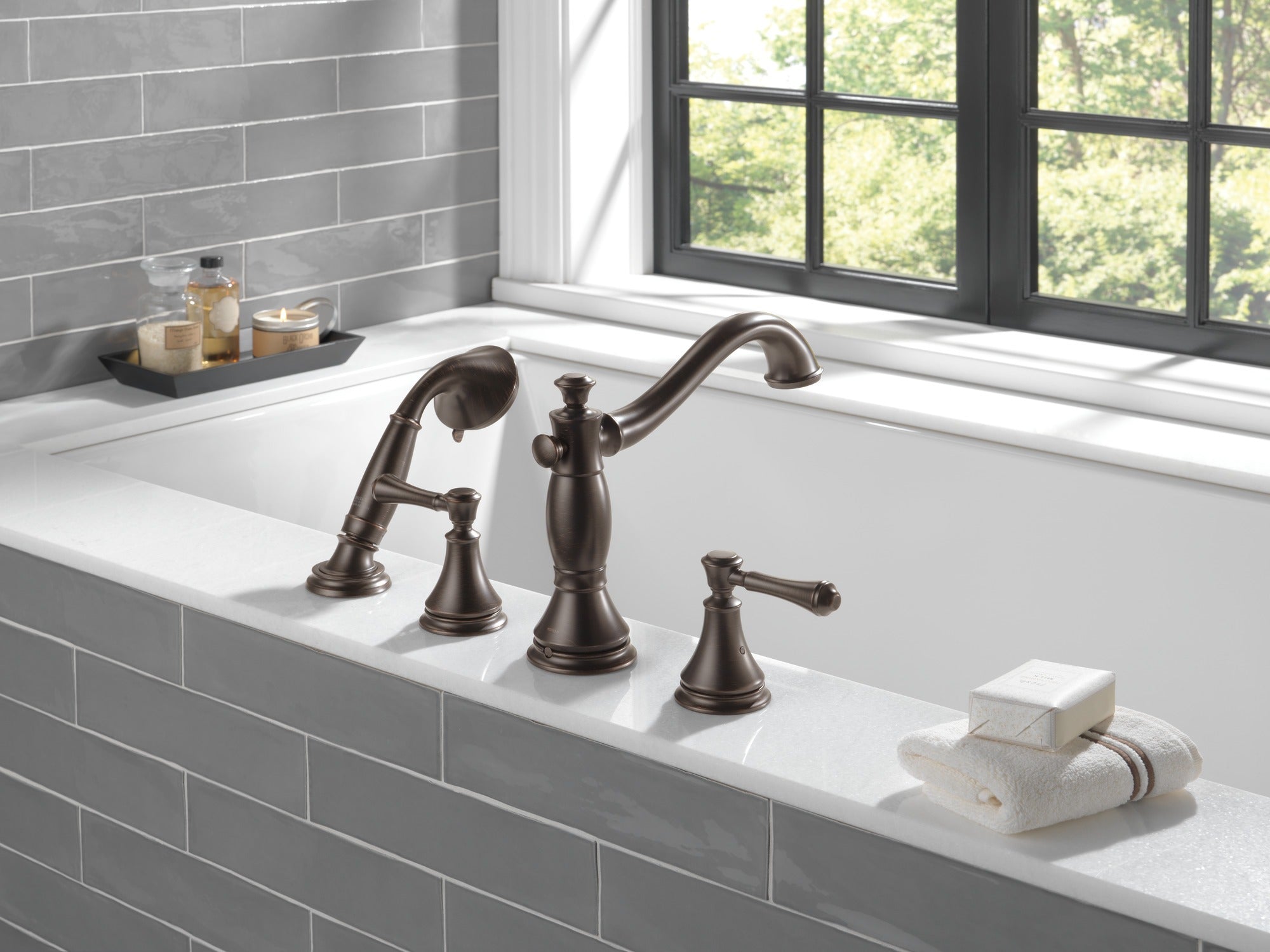 Delta Cassidy® Metal Lever Handle Set - Roman Tub