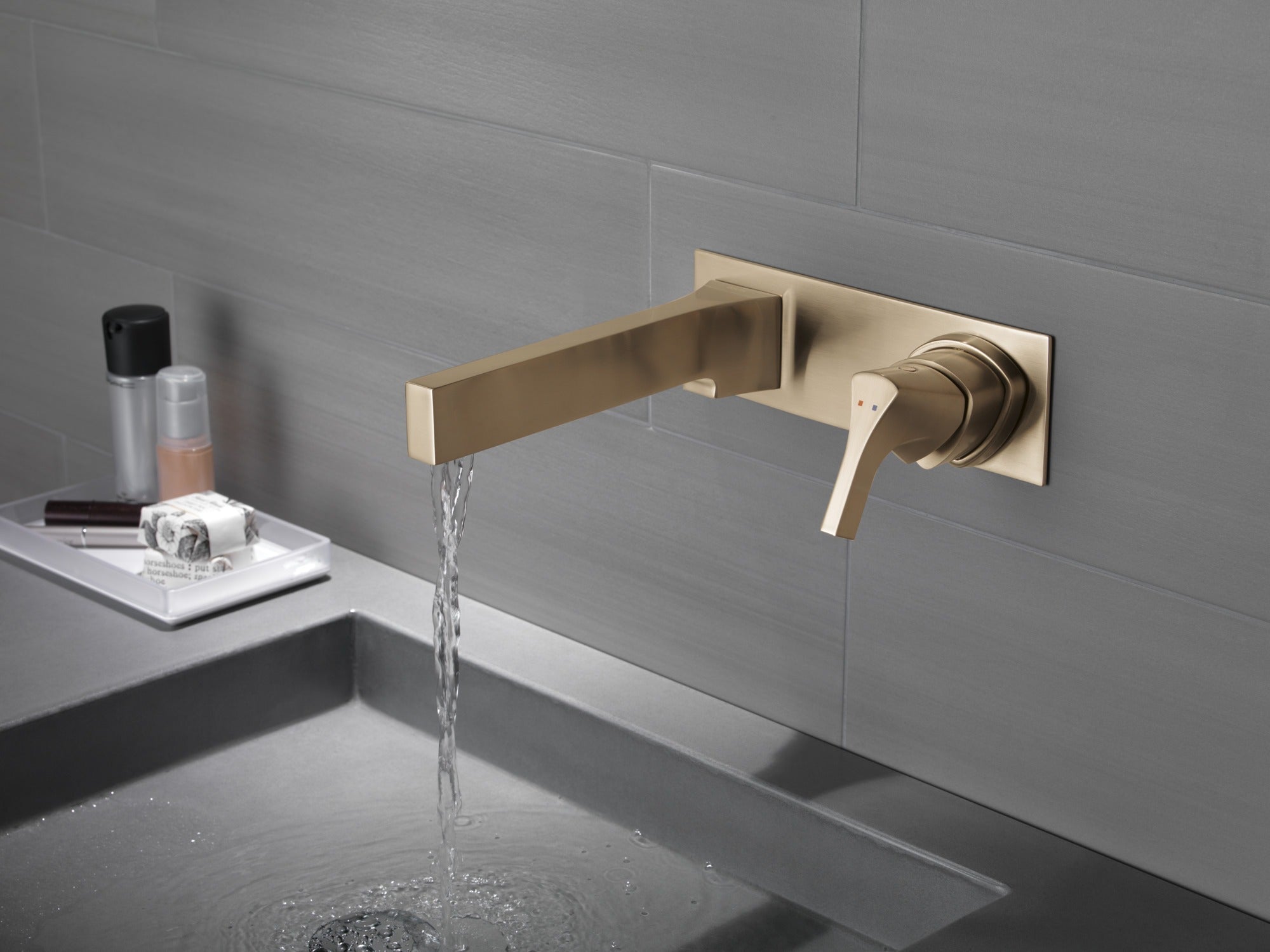 Delta Zura® Single Handle Wall Mount Bathroom Faucet Trim