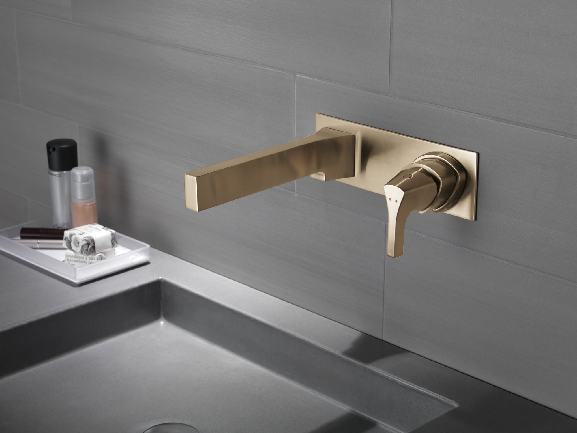 Delta Zura® Single Handle Wall Mount Bathroom Faucet Trim