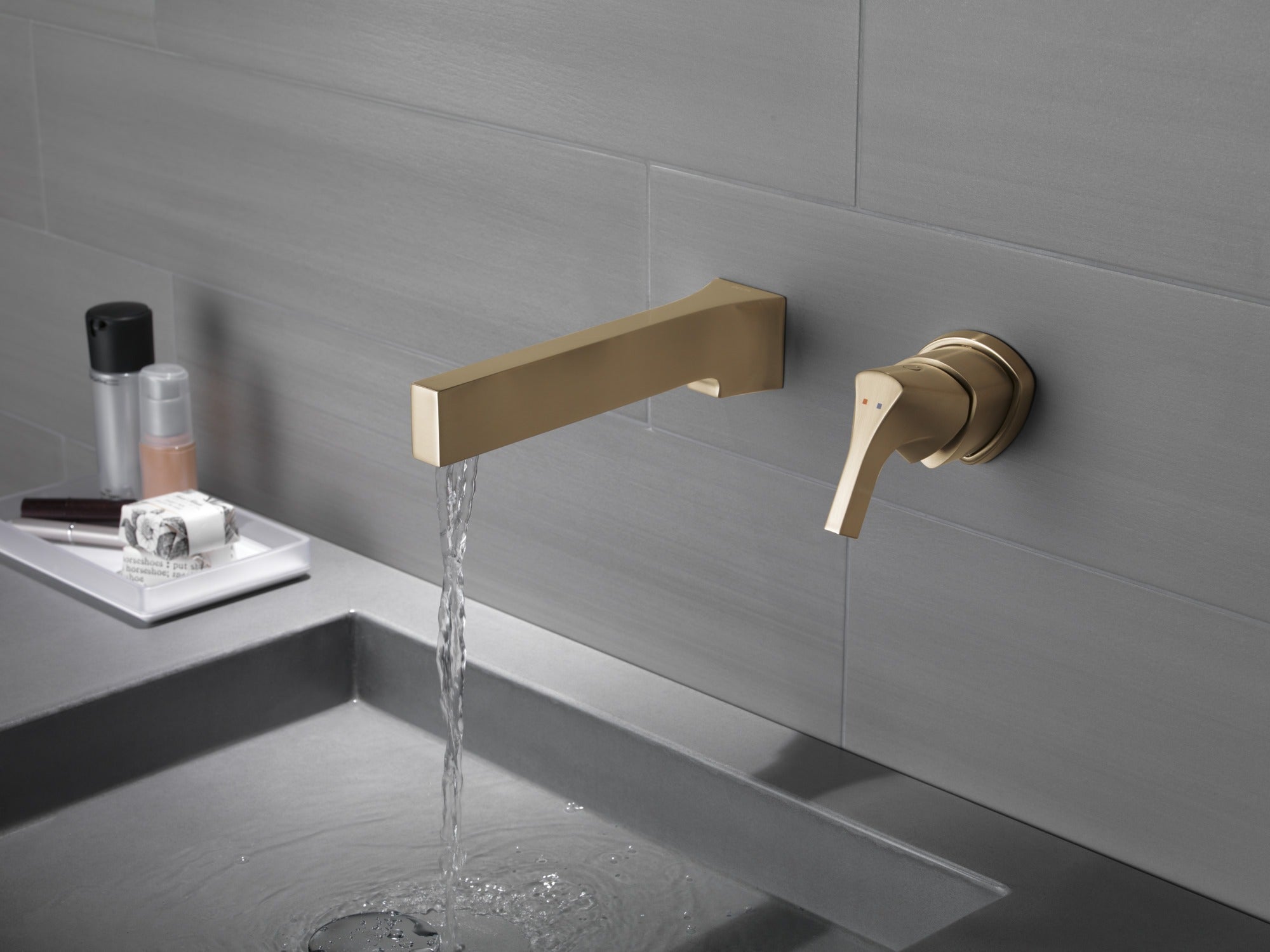 Delta Zura® Single Handle Wall Mount Bathroom Faucet Trim