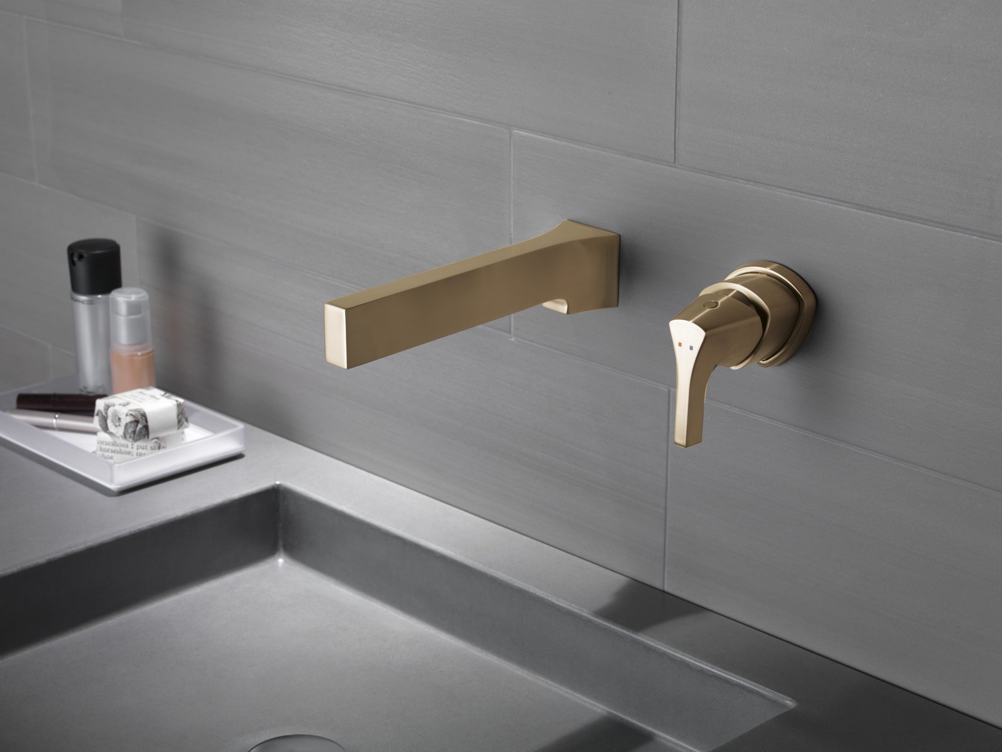 Delta Zura® Single Handle Wall Mount Bathroom Faucet Trim