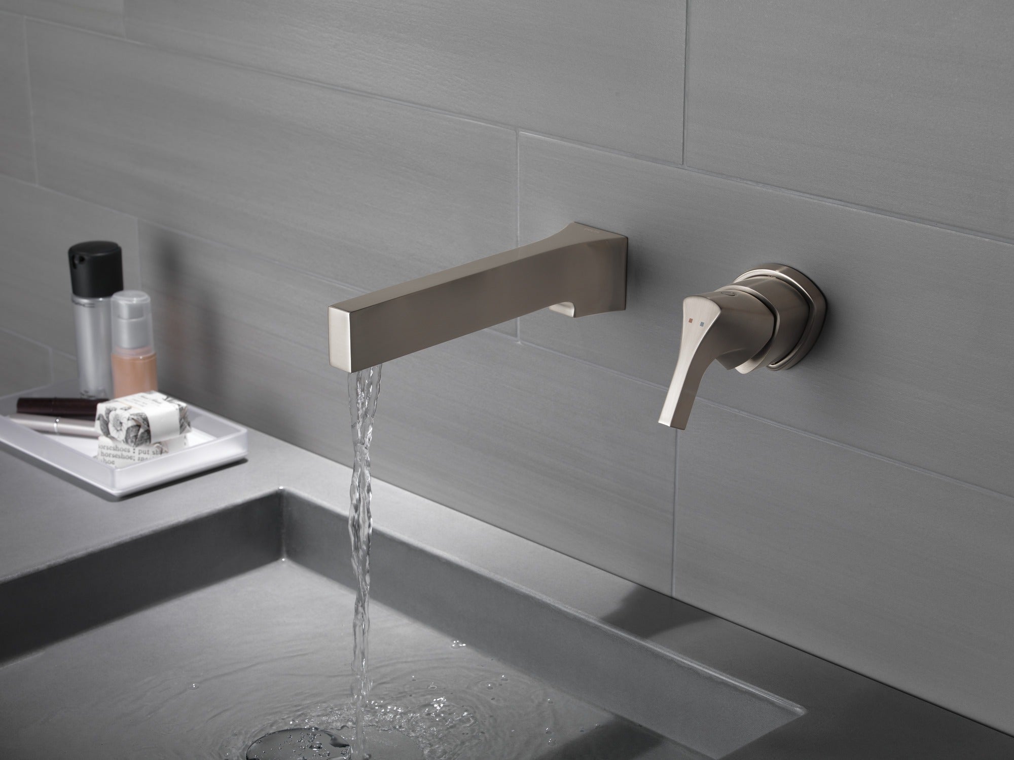 Delta Zura® Single Handle Wall Mount Bathroom Faucet Trim
