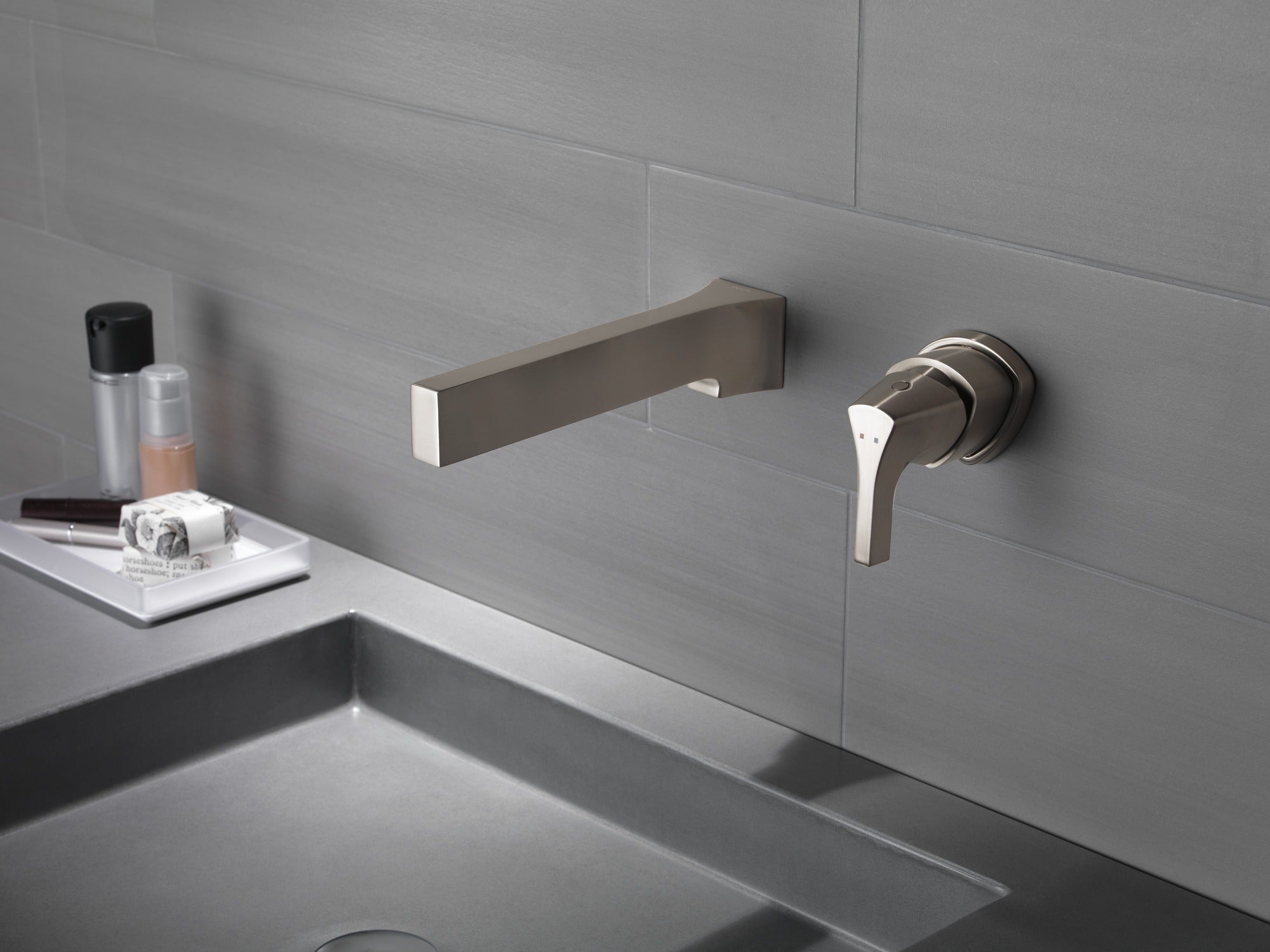 Delta Zura® Single Handle Wall Mount Bathroom Faucet Trim