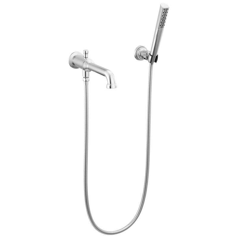 Delta Broderick® Wall Mount Tub Filler Trim with Hand Shower - Less Handles