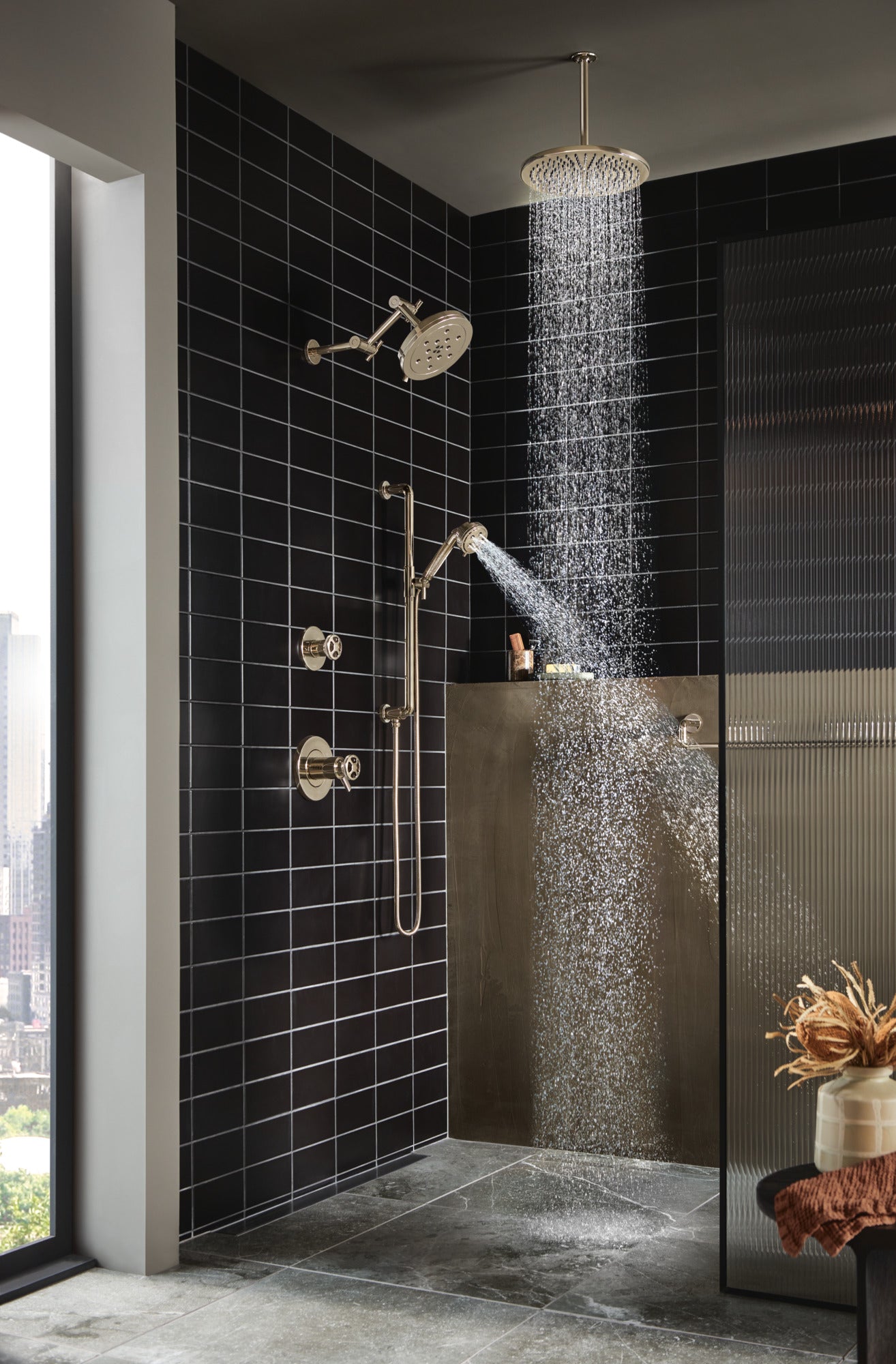 Brizo Litze® 8” H<sub>2</sub>Okinetic<sup>®</sup> Round Multi-Function Wall Mount Showerhead