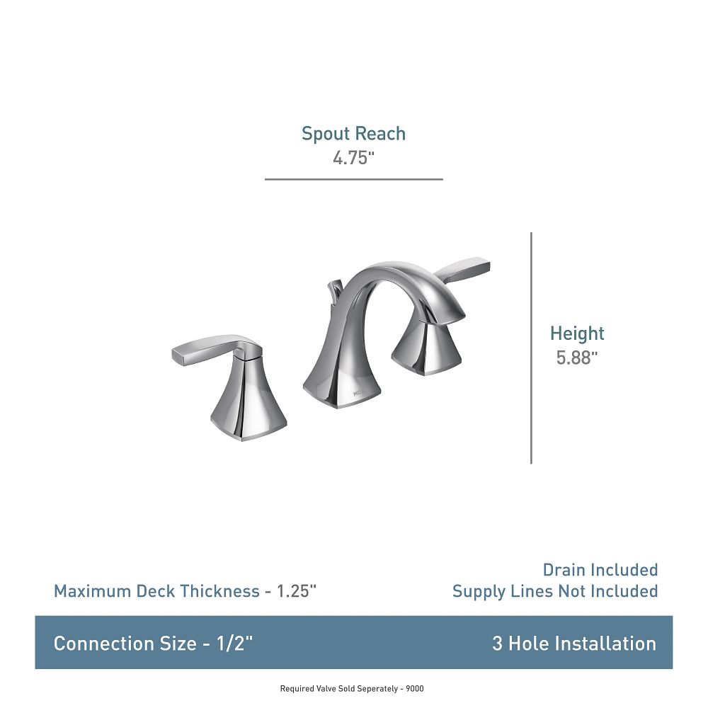 Voss Two-Handle High Arc Bathroom Faucet