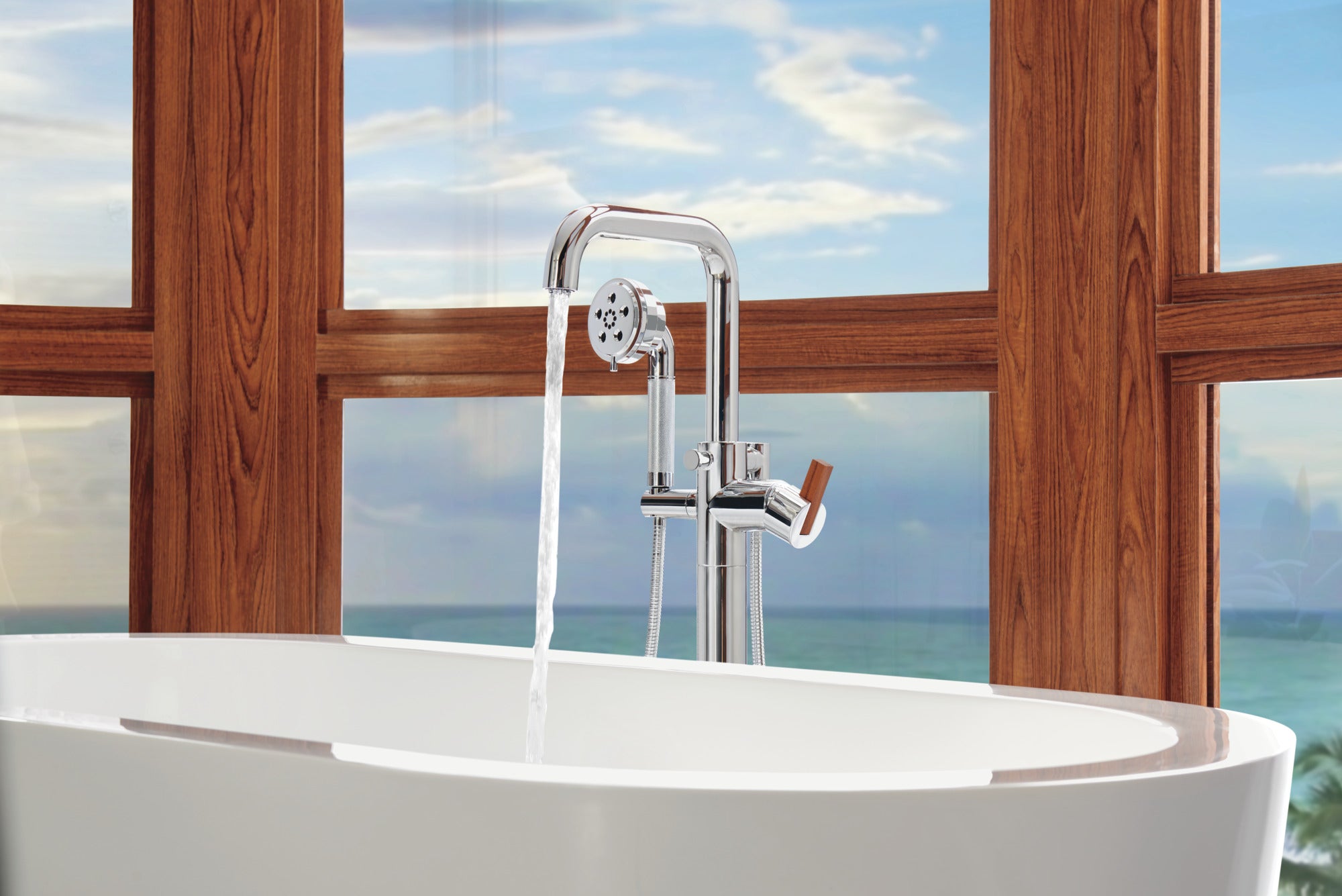 Brizo Litze® Single-Handle Freestanding Tub Filler - Less Handle