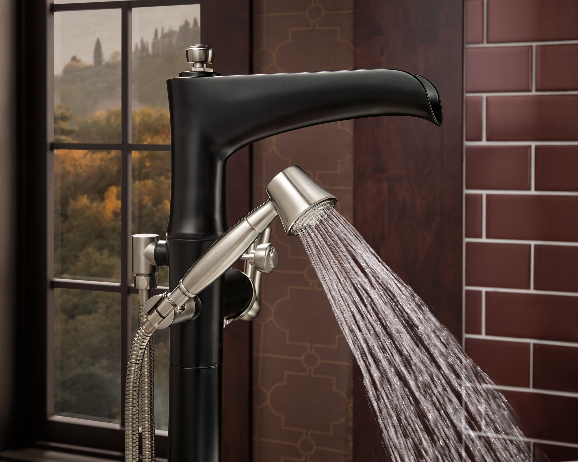 Brizo Rook® Freestanding Floor Mount Tub Filler