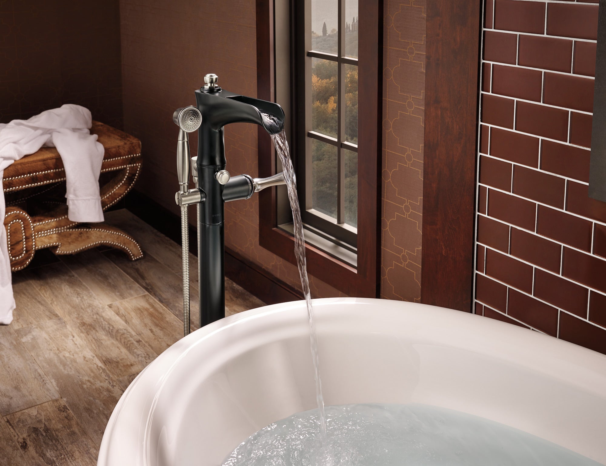 Brizo Rook® Freestanding Floor Mount Tub Filler