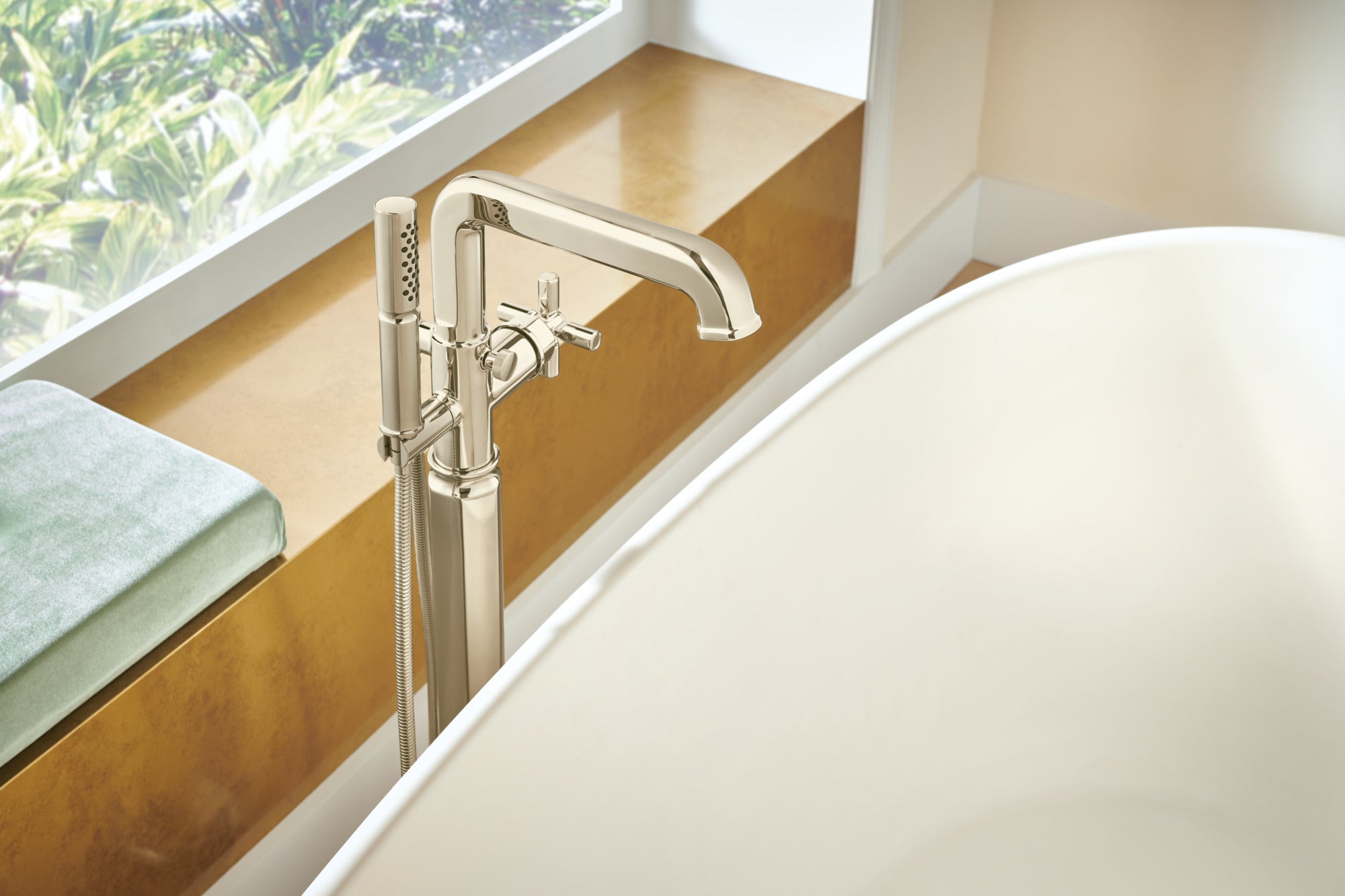 Brizo Invari® Single-Handle Floor Mount Tub Filler - Less Handle
