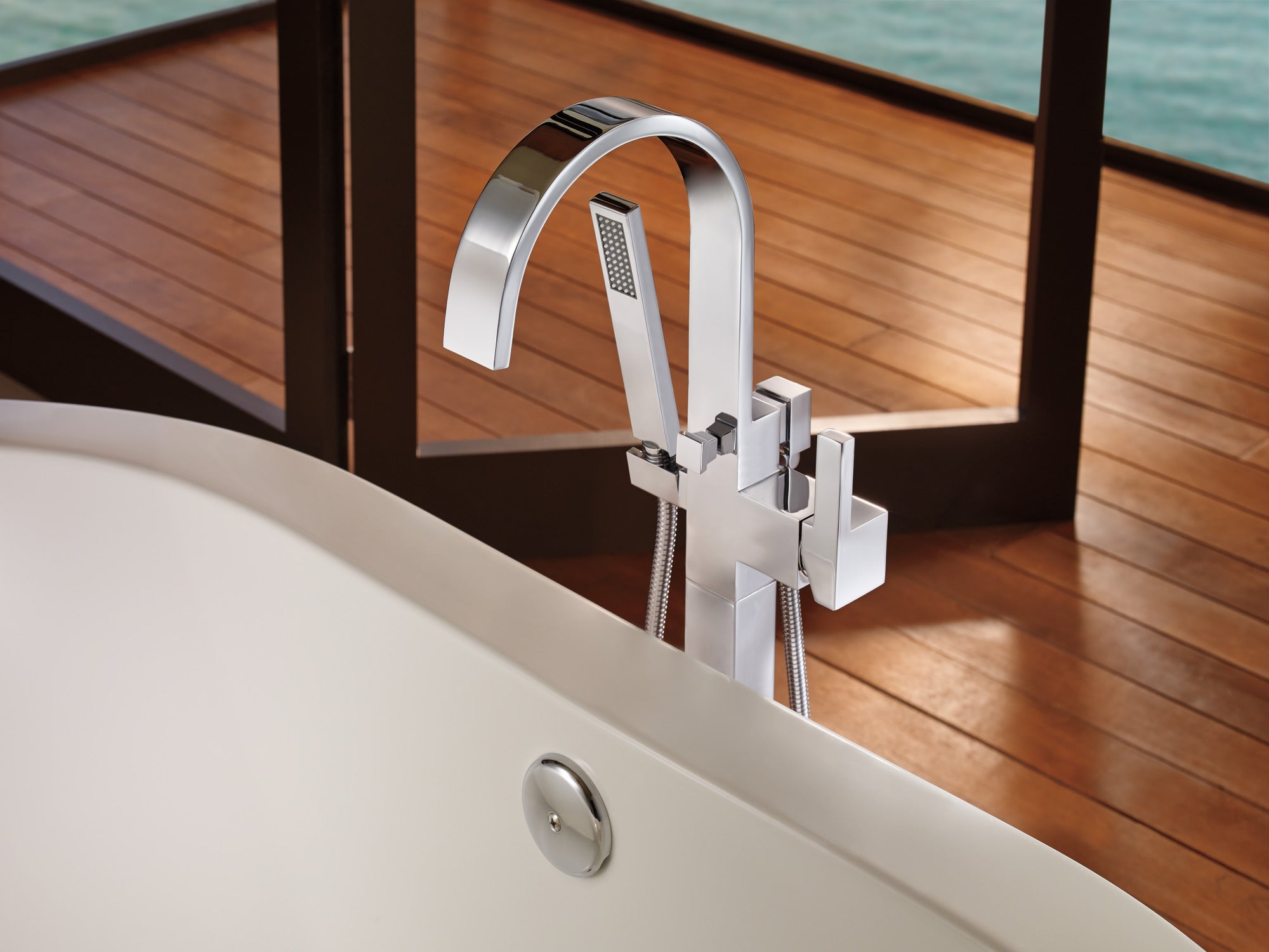 Brizo Siderna® Single-Handle Freestanding Tub Filler